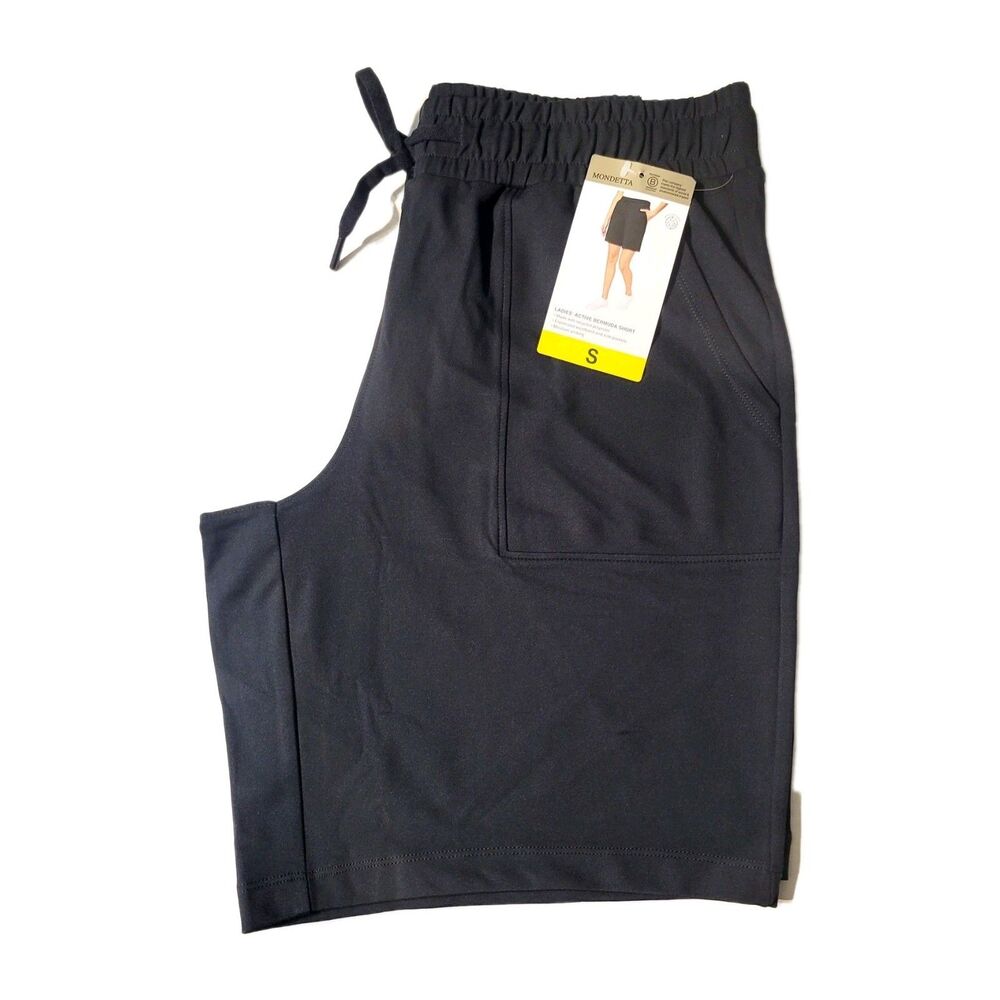 Mondetta Women's S Active Bermuda Shorts Wicking 9" Inseam Stretch Pockets NWT - Picture 8 of 11